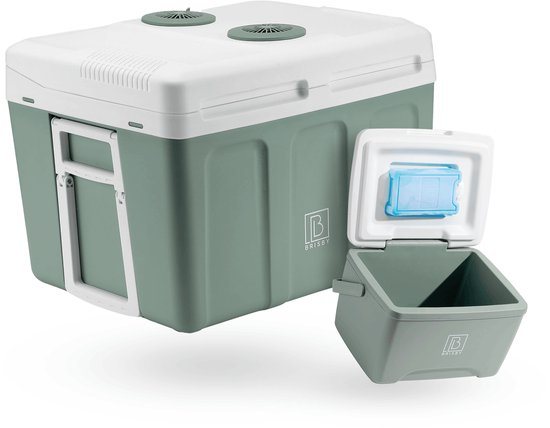 Brisby Deluxe elektrische Koelbox 40L – Inclusief 8L Koelbox – 12V en 230V – Groen
