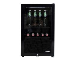 Husky KK70-BK-NL-HU - Dranken koeler - 71 Liter - Horeca - Met Glazen Deur - Zwart