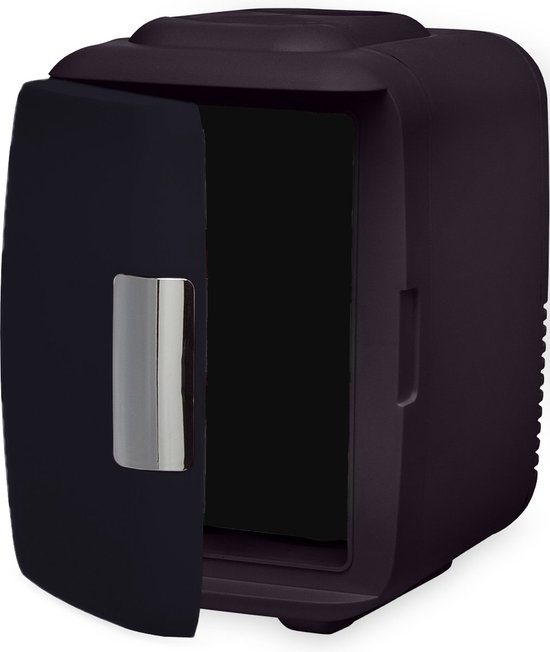 Auronic Mini Koelkast – Skincare Fridge – Make-up & Beauty – Koelen en Verwarmen – 100/240V & 12V Auto Stekker – Draagbaar – 4 Liter – Zwart
