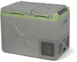 Steamy-E Elektrische Compressor Koelbox - Dual Compartment - Tegelijk koelen en vriezen - 32 liter - 12V en 230V - voor auto en camping - Grijs