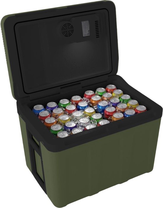 Auronic Koelbox Elektrisch 12V en 230 volt - Auto - Camping Koelkast - Koelen en Verwarmen - 40L - Frigobox - Groen