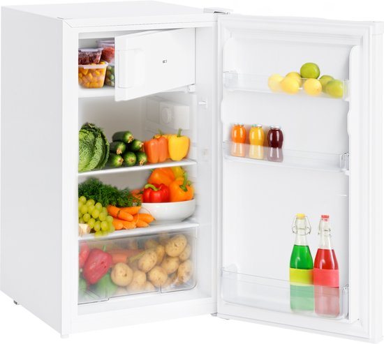 KitchenBrothers Koelkast - 88L Koelvak - 14L Vriesvak - Koelvriescombinatie - IJskast - Frigo - Vrijstaand - Wit