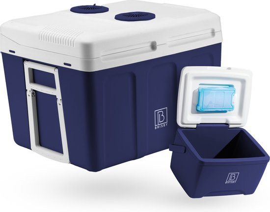 Brisby Deluxe elektrische Koelbox 40L – Inclusief 8L Koelbox – 12V en 230V – Blauw