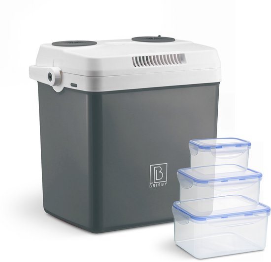 Brisby Koelbox Deluxe – Elektrische Koelbox 25 Liter – Grijs
