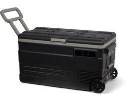 Steamy-E Single Zone Roller Elektrische Compressor Koelbox Op Wielen - Single Zone - 74 liter - 12V en 230V - voor auto en camping - Zwart