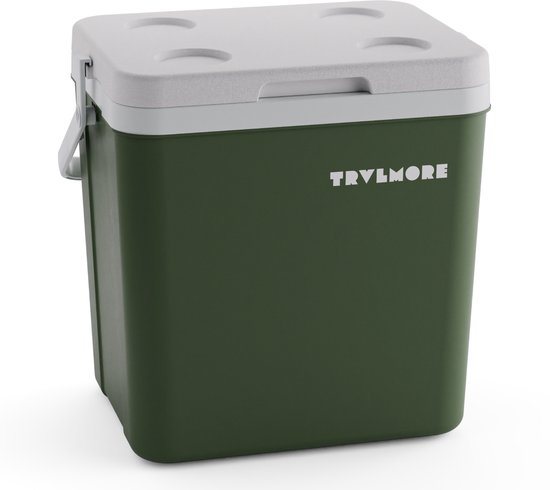 TRVLMORE Koelbox 26L - 65 Uur Koeling - Frigobox - Inclusief 2 Koelelementen - Groen