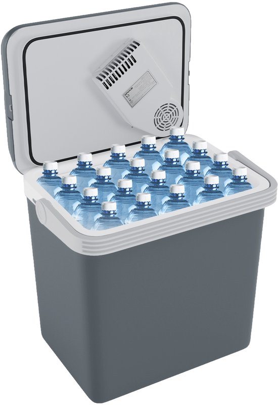 Auronic Koelbox Elektrisch 12V en 230 volt - Camping Koelkast - Auto - Koelen en Verwarmen - 25L - Frigobox - Grijs