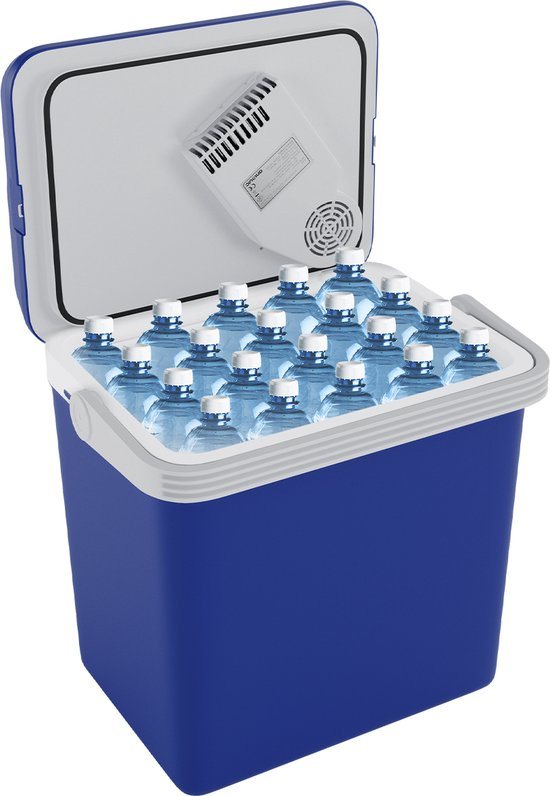 Auronic Koelbox Elektrisch 12V en 230 volt - Auto - Camping Koelkast - Koelen en Verwarmen - 25L - Frigobox - Blauw