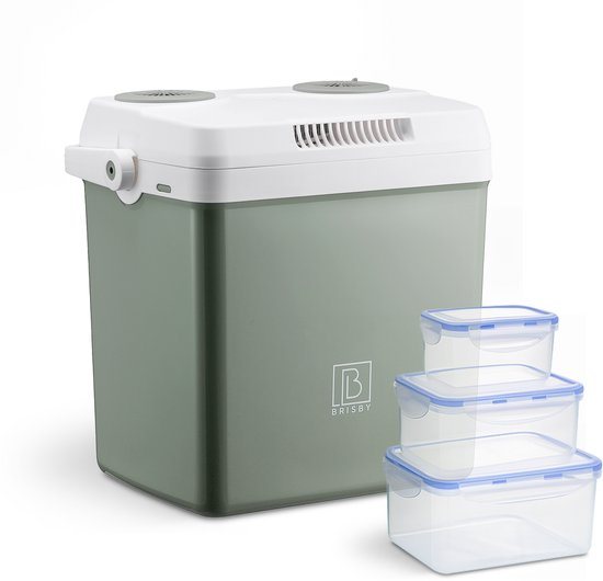 Brisby Koelbox Deluxe – Elektrische Koelbox 25 Liter – Groen