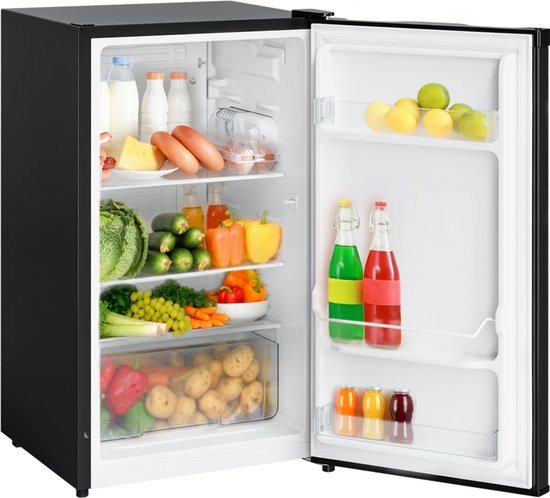 KitchenBrothers Koelkast - 88L - Tafelmodel - IJskast - Frigo - Vrijstaand - Zwart