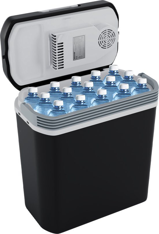 Auronic Koelbox Elektrisch 12V en 230 volt - Camping Koelkast - Auto - Koelen en Verwarmen - 20L - Frigobox - Zwart