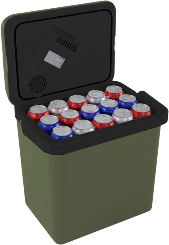 Auronic Koelbox Elektrisch 12V en 230 volt - Camping Koelkast - Auto - Koelen en Verwarmen - 25L - Frigobox - Groen